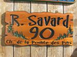 House address wooden sign graphics number